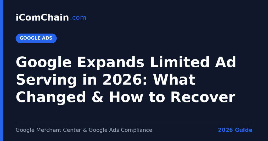 Google expands limited ad serving in 2026: what changed and how to recover — iComChain