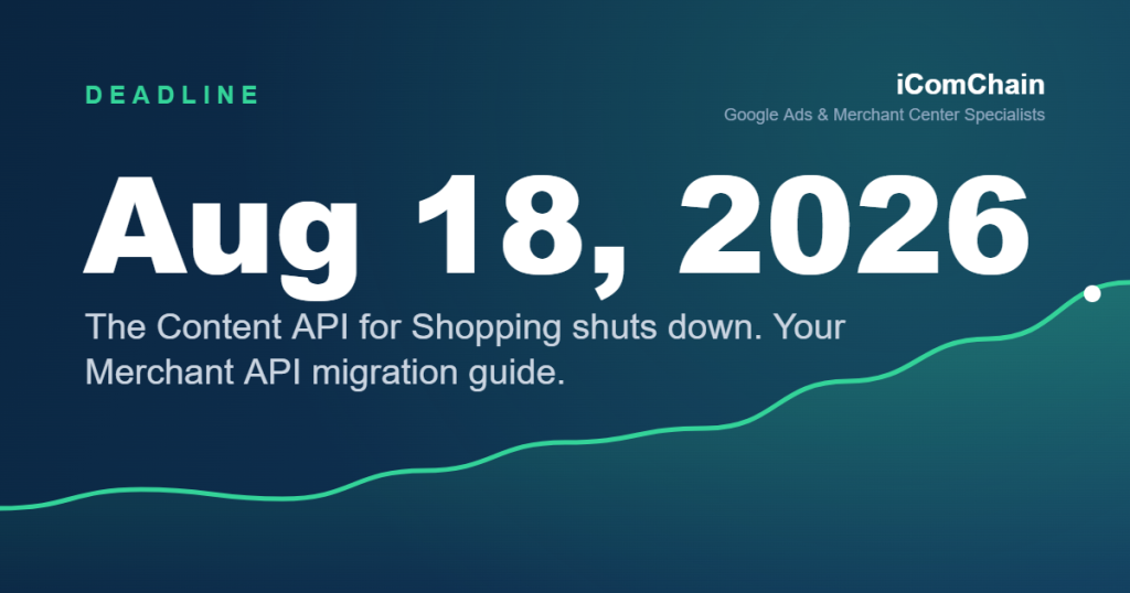 Content API for Shopping shutdown August 18 2026 Merchant API migration